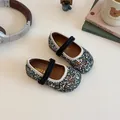 Girl's Mary Jane glitter shoes with sparkling rainbow sequins and elastic straps - Size 21 (Inner 13.5cm) / Black