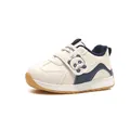 Winter toddler velcro sneakers with navy stripes, panda motif and warm fleece lining - Size 16 (11.1cm Insole) / Panda Decoration (YY-2593) / Blue