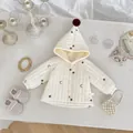 Detalle de chaqueta acolchada para bebé con capucha y estampados de estrellas - 73cm / Tops / Estampado de Estrellas y Lunas