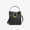 Borsa a secchiello nera classica con finiture dorate e tracolla regolabile - Nero