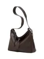 Dunkelbraune hobo-tasche aus echtem leder mit großem fassungsvermögen im vintage-stil - Kaffeebraun