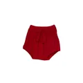 Rote Baby-Strickhose mit Zopfmuster und dekorativem Quastenkordelzug - 66 / Rote Unterteile