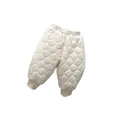 Infant winter quilted trousers in cream white featuring a classic diamond pattern - White Apricot Pants / 73cm