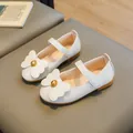 Scarpe Mary Jane bianche da bambina con fiocco e suola in gomma antiscivolo - EU 21 / Bianco
