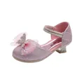 Rosafarbene Glitzer-Prinzessinenschuhe mit Strassschleife und Perlenband für Mädchen - EU 25 / Rosa