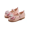 Scarpe principessa Mary Jane rosa con fiocco di paillettes e perle per bambine - Taglia 21 (Lunghezza Interna 13CM) / Rosa