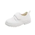 Boy's white warm leather shoe with faux fur lining and velcro strap closure - Size 21 (Inner Length 13CM) / White
