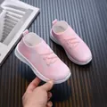 Atmungsaktive Mädchen-Sneaker mit rosa-violettem Farbverlauf und einer weißen Gummisohle - Größe 21-26 / Rosa Verlauf