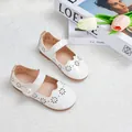 Chaussures Mary Jane blanches pour filles avec bride perlée et motifs floraux - EU 21 / Blanc