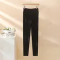Damen Thermo-Leggings in Schwarz mit hoher Taille und dickem warmem Fleecefutter - M / Schwarz