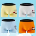 Jungen Baumwoll-Boxershorts im 4er-Pack mit Cartoon-Prints und elastischem Bund - M / Klassischer Stil (1000)