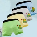 Set of 4 boys' cotton boxer briefs in assorted colors with cartoon car prints - M