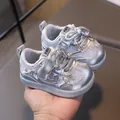 Sneakers argento per neonata con lacci glitterati, fiocco e suola in gomma bianca - Taglia 16 (Lunghezza Interna 12cm) / grigio-argento