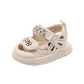 Sandali estivi per bambini con punta chiusa e suola morbida antiscivolo colore crema - US 15 / Beige