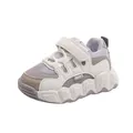 Atmungsaktiver weiß-grauer Mesh-Sportschuh für Kinder mit rutschfester Wellensohle - Größe 21 (13.5cm) / Lavendel