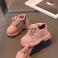 Rosa Kleinkinder-Stiefeletten mit Reißverschluss und rutschfester Gummisohle - Rosa