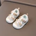 Breathable baby toddler sandals with hollow mesh design and cute bear cartoon motif - 12cm / Khaki