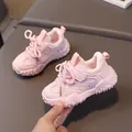 Scarpe sportive rosa per bambini con rete traspirante e suola in gomma resistente - Rosa / Taglia 21 (13.5cm)