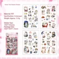 Cartoon Katze PET Aufkleber-Set mit vier transparenten Blättern für Scrapbooking - 4 Blatt Packung / Fluffy Tail Traum (Katzen Serie)