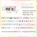 Set de 4 rollos de cinta decorativa PET color Morandi para diario y scrapbooking - Elegancia Morandi
