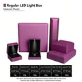Cajas de regalo LED moradas para joyas en varios tamaños para anillos y collares - Premium - Caja de anillo / Morado