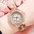 Γυναικείο ρολόι rose gold με κρύσταλλα στη στεφάνη, το καντράν και το ατσάλινο μπρασελέ - Χρυσή Κάσα Λευκό Καντράν