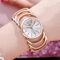 Orologio a bracciale Gedi oro rosa con quadrante bianco da donna stile elegante - Cassa in Oro Rosa Quadrante Bianco