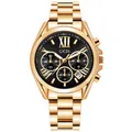 Orologio GEDI in acciaio inossidabile dorato con quadrante nero e cronografo - Cassa Oro Indici Oro Quadrante Nero Cinturino Oro