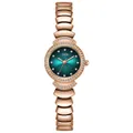 Reloj GEDI de oro rosa con esfera verde y correa de eslabones en forma de abanico - Esfera Azul