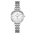 Montre à quartz minimaliste en acier argenté pour femme avec cadran blanc et bracelet métal - Cadran Blanc