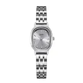 Montre GEDI pour femme avec cadran ovale argenté et bracelet à maillons métalliques - Boîtier Argent Cadran Bleu-Gris Bracelet Argent