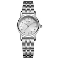 GEDI women's quartz watch with silver steel band and white mother-of-pearl dial - Silver Band White MOP Dial