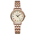Orologio GEDI in oro rosa con quadrante beige e indici in pietre preziose colorate - Cinturino Oro Rosa Quadrante Rosa