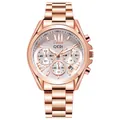 Cassa Oro Rosa Quadrante Bianco Cinturino Oro Rosa