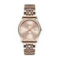 Orologio al quarzo GEDI classico in oro rosa con datario e cinturino in acciaio - Donna Cassa Oro Rosa Quadrante Rosa