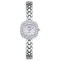 Orologio da donna GEDI argento di lusso con quadrante quadrato in madreperla viola - Cinturino Argento Quadrante Viola