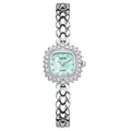 Orologio a bracciale GEDI argento da donna con quadrante verde menta e ghiera cristalli - Cinturino Argentato Quadrante Verde