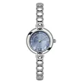 Montre GEDI pour femme avec cadran nacre bleue et bracelet en alliage argenté chic - Boîtier Argent Cadran Bleu Nacre Noire Bracelet Argent