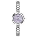 Orologio GEDI in lega argento con quadrante in madreperla viola e cinturino a maglie tonde - Cassa Argentata Quadrante Viola Cinturino Argentato