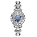 Orologio GEDI argento con quadrante in madreperla blu e bracciale di strass - IP Cassa Argento Quadrante Madreperla Nero Blu Cinturino Argento