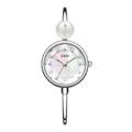 Orologio a bracciale argento da donna con quadrante in madreperla e perla grande - Cassa Argento Quadrante Madreperla Bianco