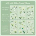 Floral lily of the valley PET stickers 6 sheets for DIY journal decoration 100x180mm - Lily Of The Valley Charm