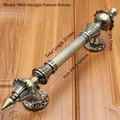 Detail view of antique bronze door handle model 9866 with precise dimensions and specifications - Total Length 333mm / Vertical Grain Carved - 9866 / Antique Bronze