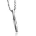 Collana da uomo con ciondolo a spirale in acciaio inossidabile e catena a scatola - Argento Intrecciato
