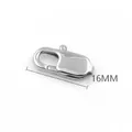 Détails d'un fermoir mousqueton de 16mm en acier inoxydable poli pour bijoux - Grand Style (A8989)