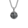 Titanium steel basketball pendant necklace with silver box chain for men sports style - Silver (Basketball)