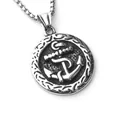 Collier pendentif ancre vintage pour homme en acier inoxydable avec relief nautique - Style Ancre