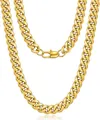 Detailed close-up of polished gold Cuban link chain with a secure lobster clasp - 8mm Polished Cuban Chain Bracelet / 18cm / Gold