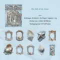 Vintage ocean themed stickers with baroque frames and sea shells made of Shengmu paper - 10 Sheets Set / Ocean Salute