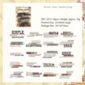 Brown handwriting style PET stickers with 40 vintage English quotes for DIY journals - 40 Pieces/Pack / Brown Trace Handwriting